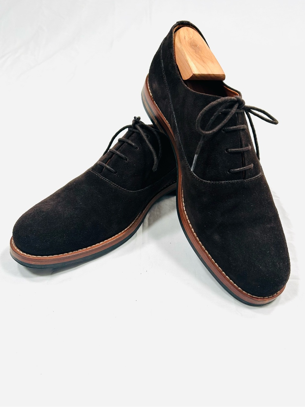 COS Dark Brown Suede Lace Up Derby Shoes